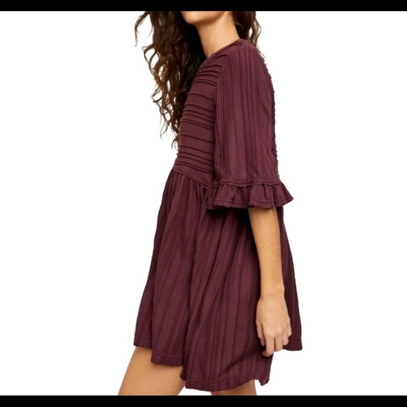 FREE PEOPLE Take a Spin Tunic size S. Color: Black Honey ( deep maroon) - Picture 6 of 13